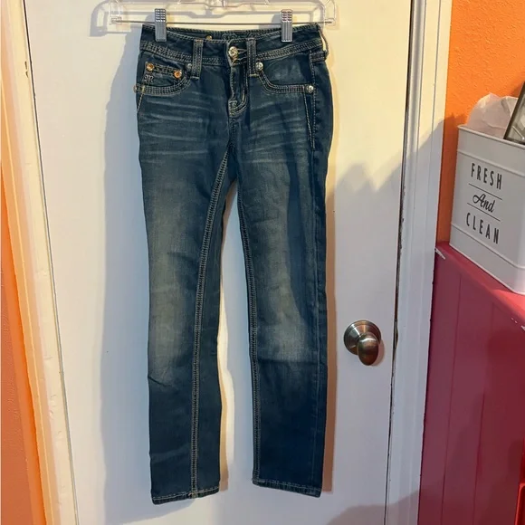 Miss Me Kids Blue Denim Jeans - Picture 1 of 5